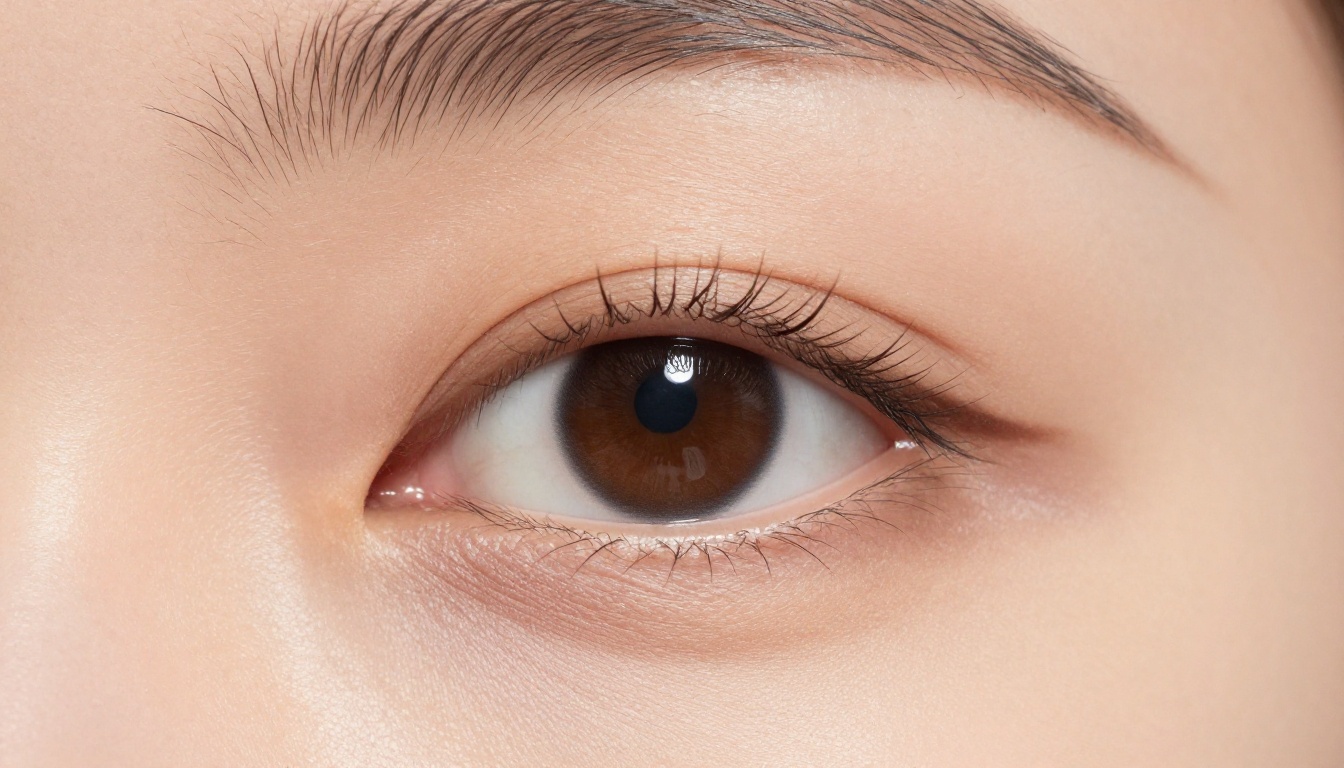 Extreme macro beauty close-up of a woman's eye and cheekbone showing realistic skin pores and eyelashes, 100mm macro, 8K photography