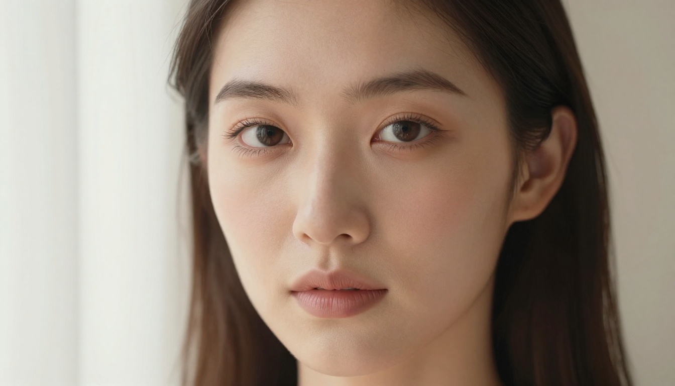 Close-up beauty portrait of a woman with striking features, soft morning window light, and razor-thin depth of field Close-up beauty portrait of a woman with striking features, soft morning window light, and razor-thin depth of field