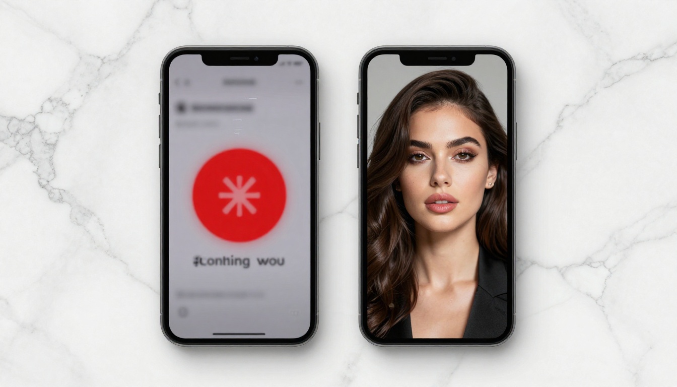 Smartphones showing censored versus uncensored AI output side by side
