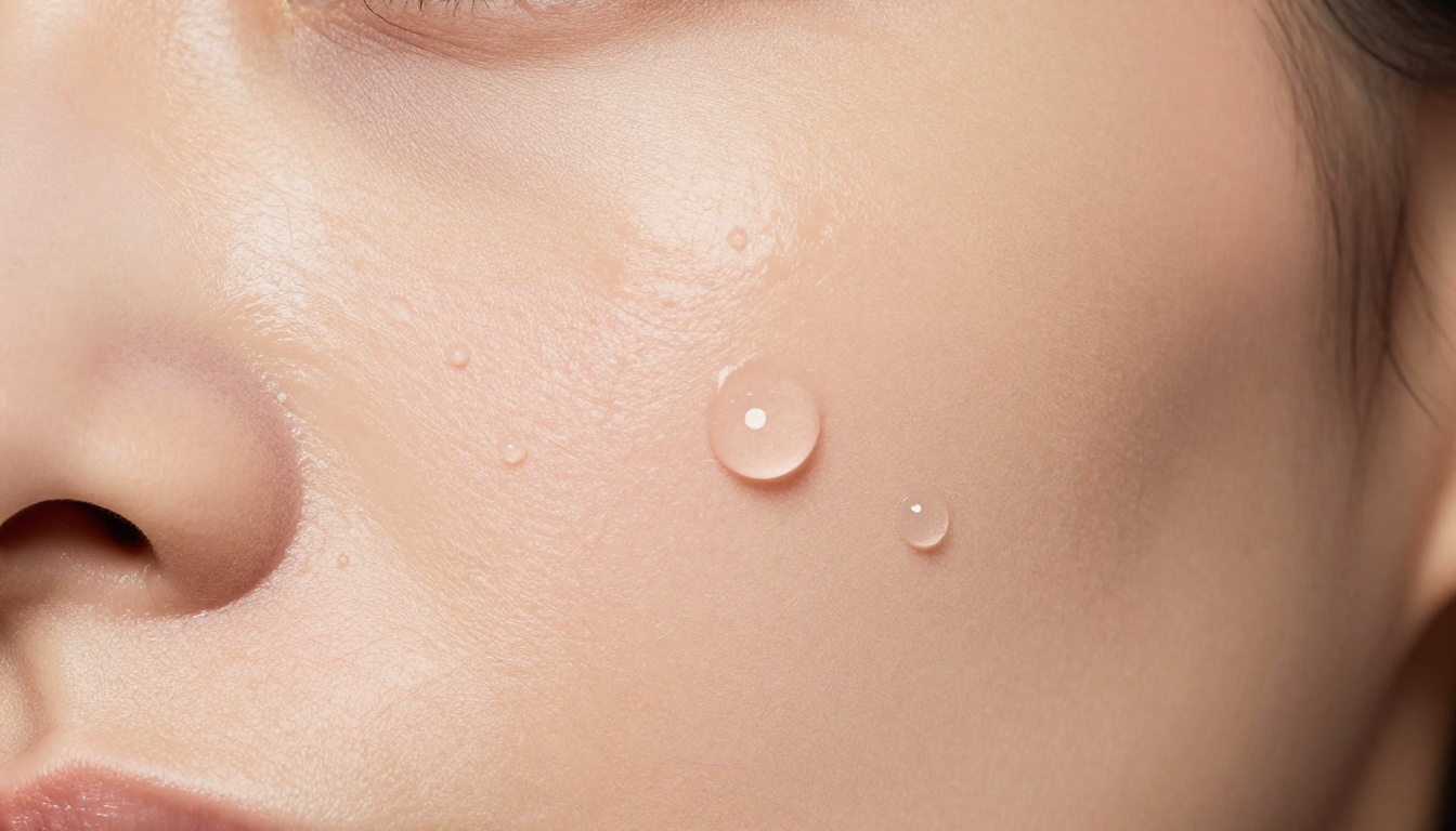 Extreme close-up macro beauty shot of female skin, ring flash illumination revealing individual pores and fine surface texture Extreme close-up macro beauty shot of female skin, ring flash illumination revealing individual pores and fine surface texture
