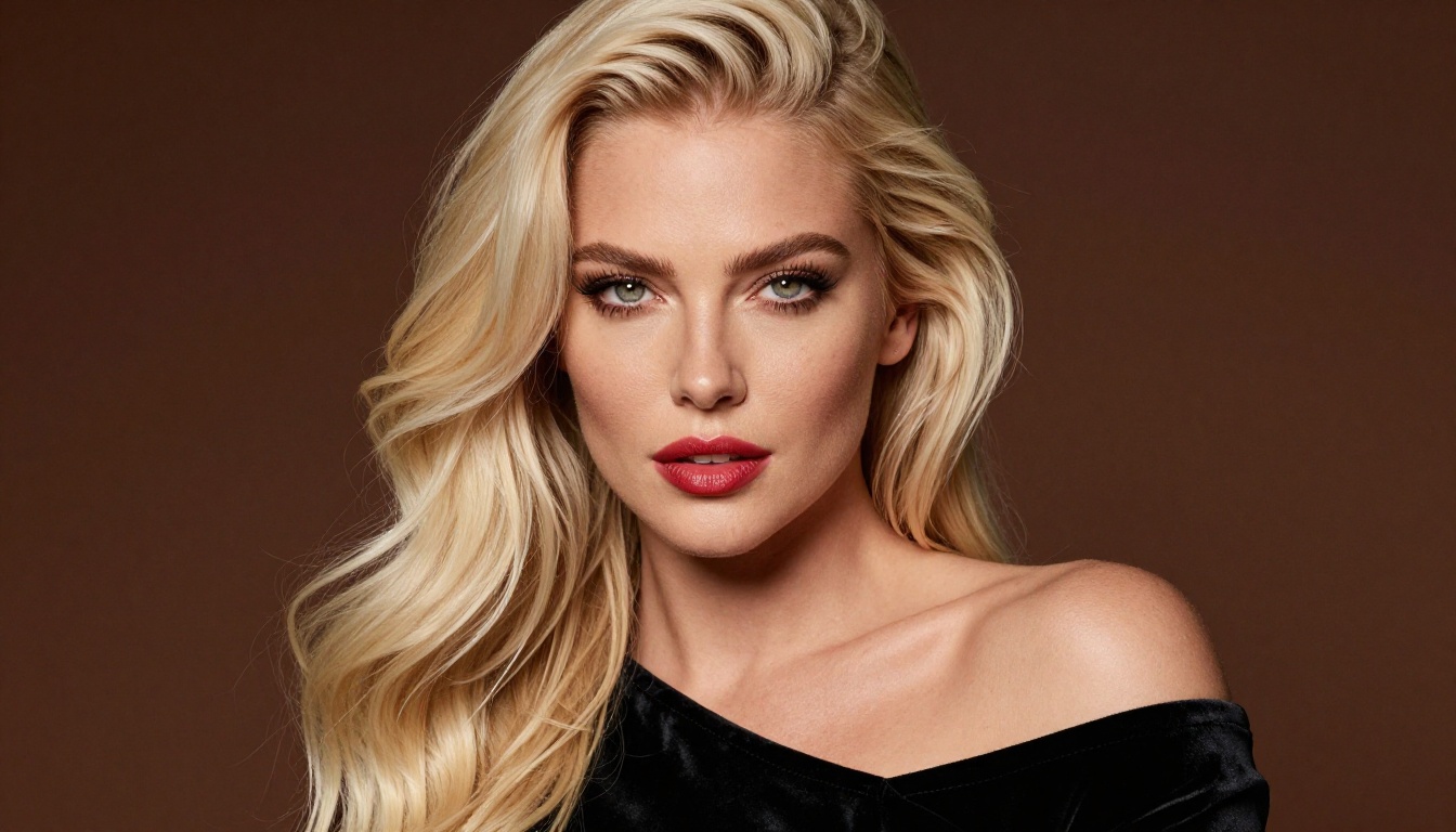 Glamorous platinum blonde beauty portrait Glamorous platinum blonde beauty portrait
