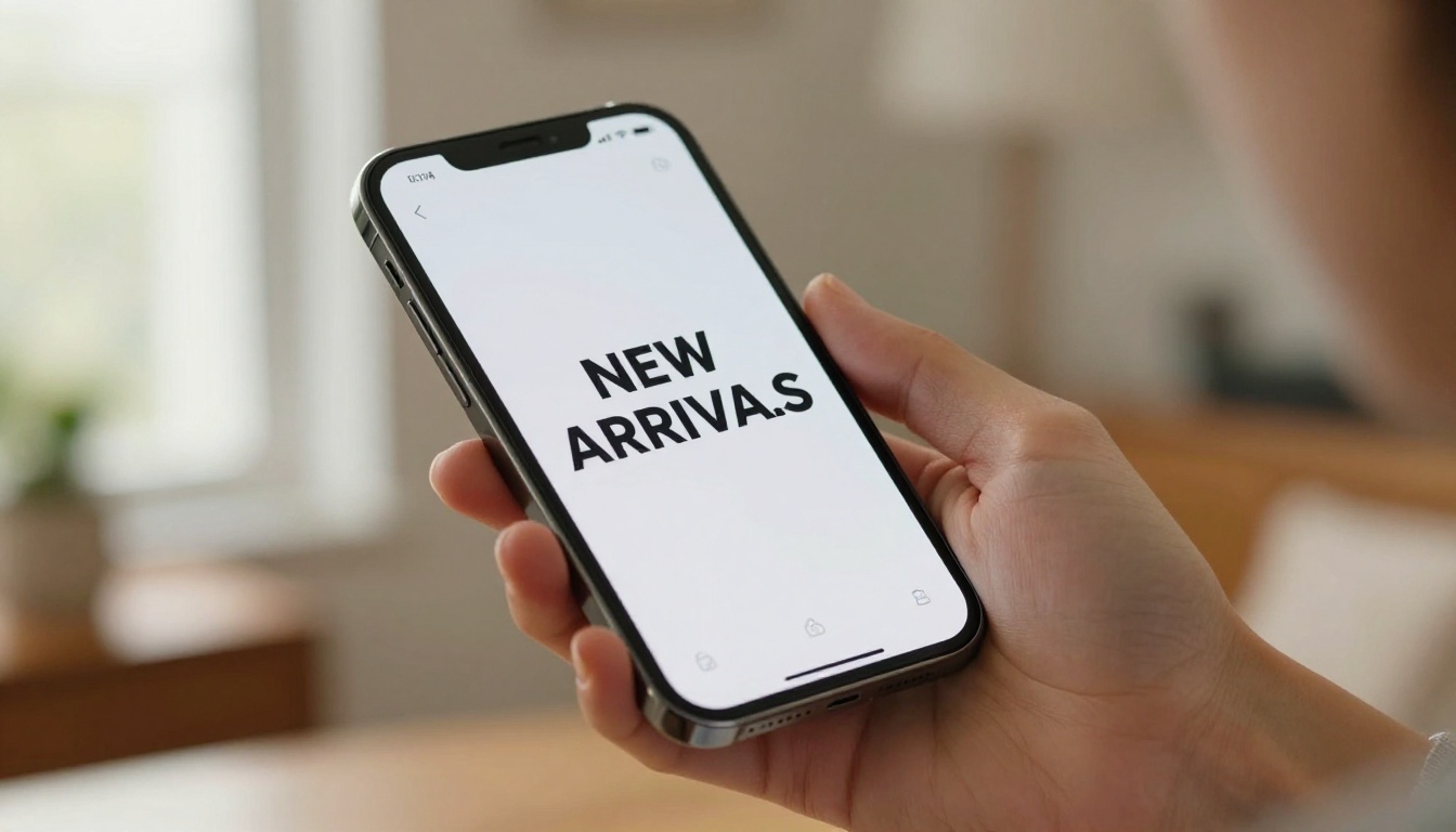 Woman's hand holding smartphone with AI text generation app on screen