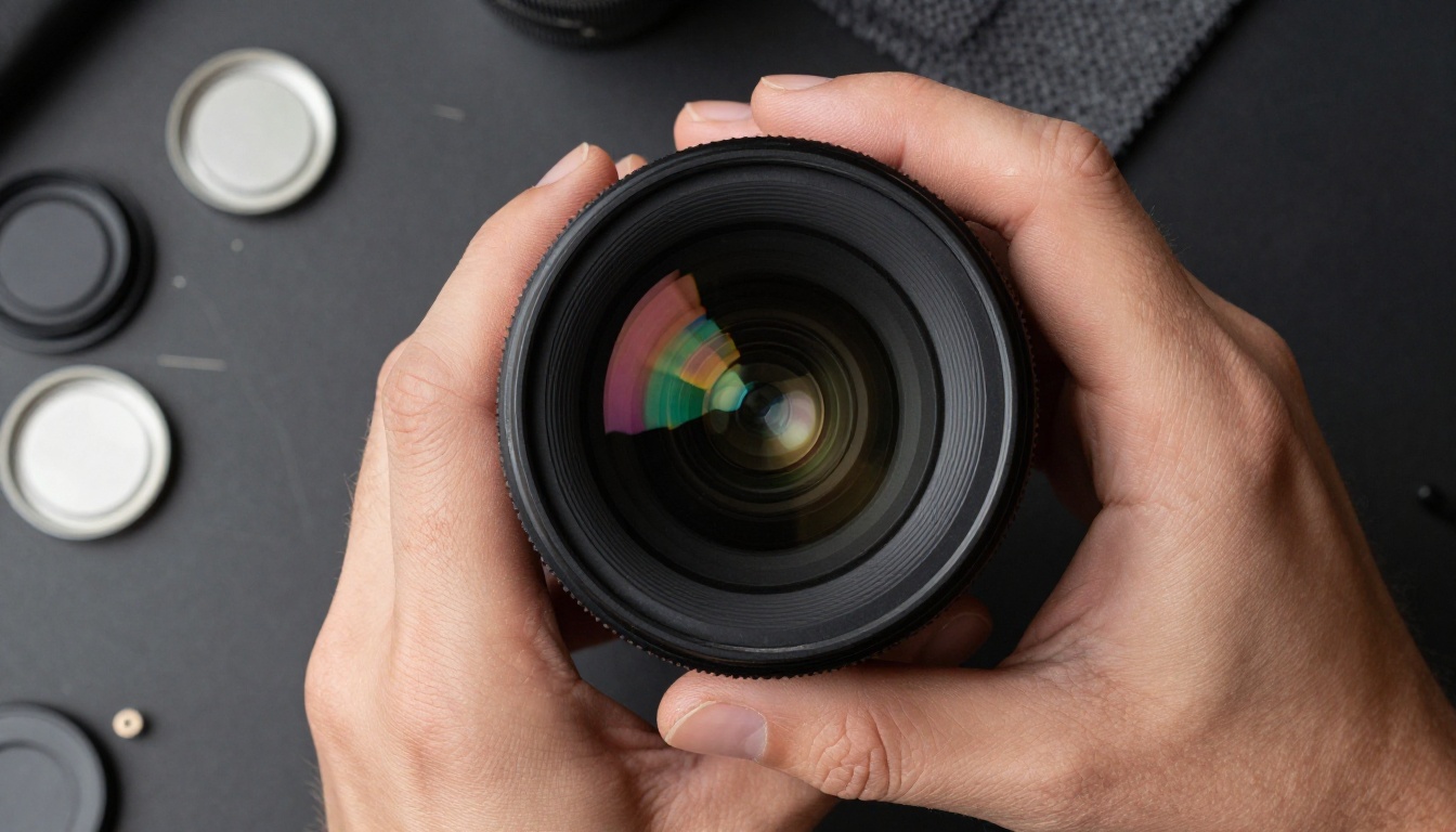 AI filmmaker examining video comparison on professional cinema equipment AI filmmaker examining video comparison on professional cinema equipment