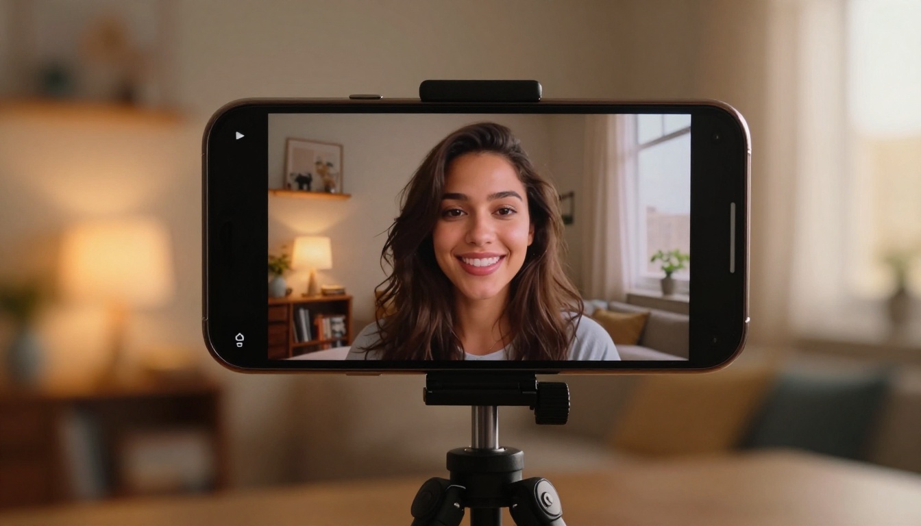 AI avatar video displayed on smartphone with faceless content workflow