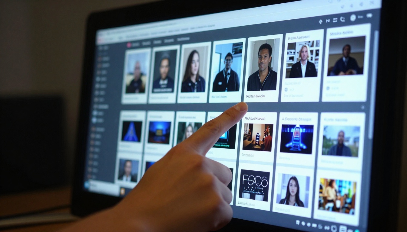 AI video model selection interface