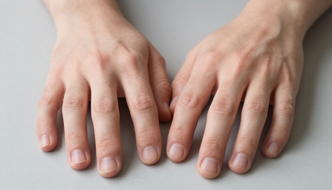 Close-up of AI-generated hand showing merged extra fingers
