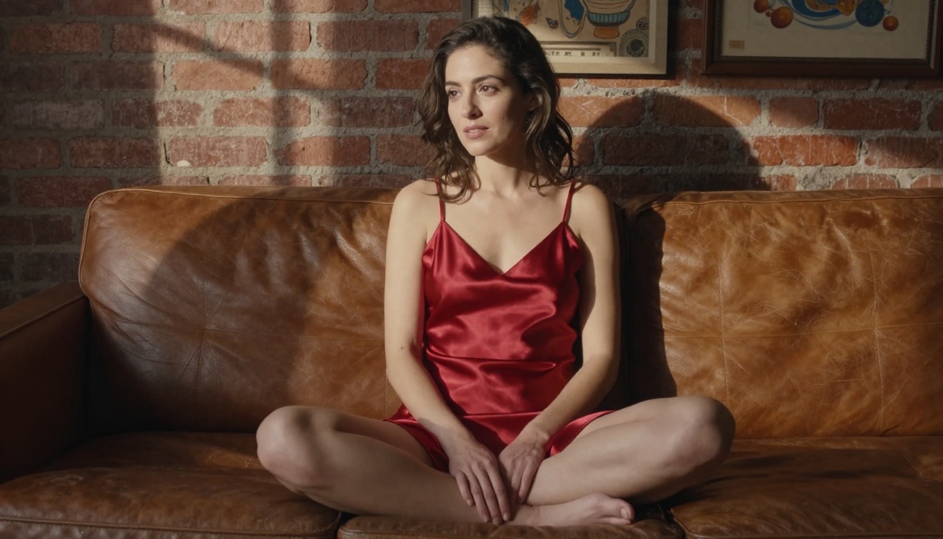 Lifestyle AI portrait with natural loft window light