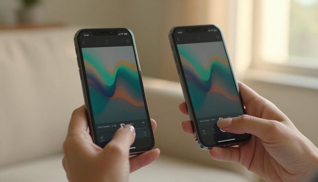 AI creator comparing two video generation tools on dual smartphone screens