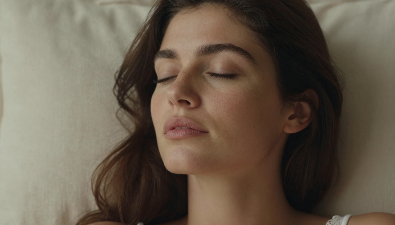 Intimate close-up boudoir portrait with delicate morning light