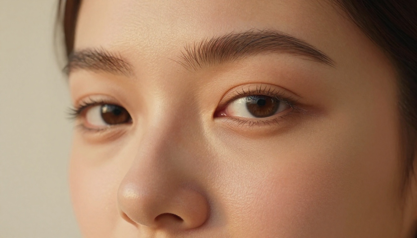 Photorealistic beauty close-up portrait, natural ring light, detailed skin texture in 8K Photorealistic beauty close-up portrait, natural ring light, detailed skin texture in 8K