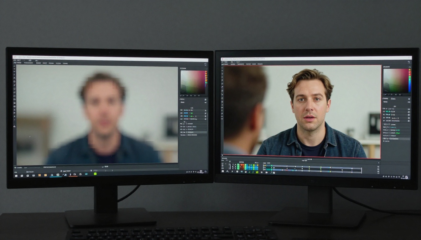 Quality comparison between low-resolution and cinematic AI video