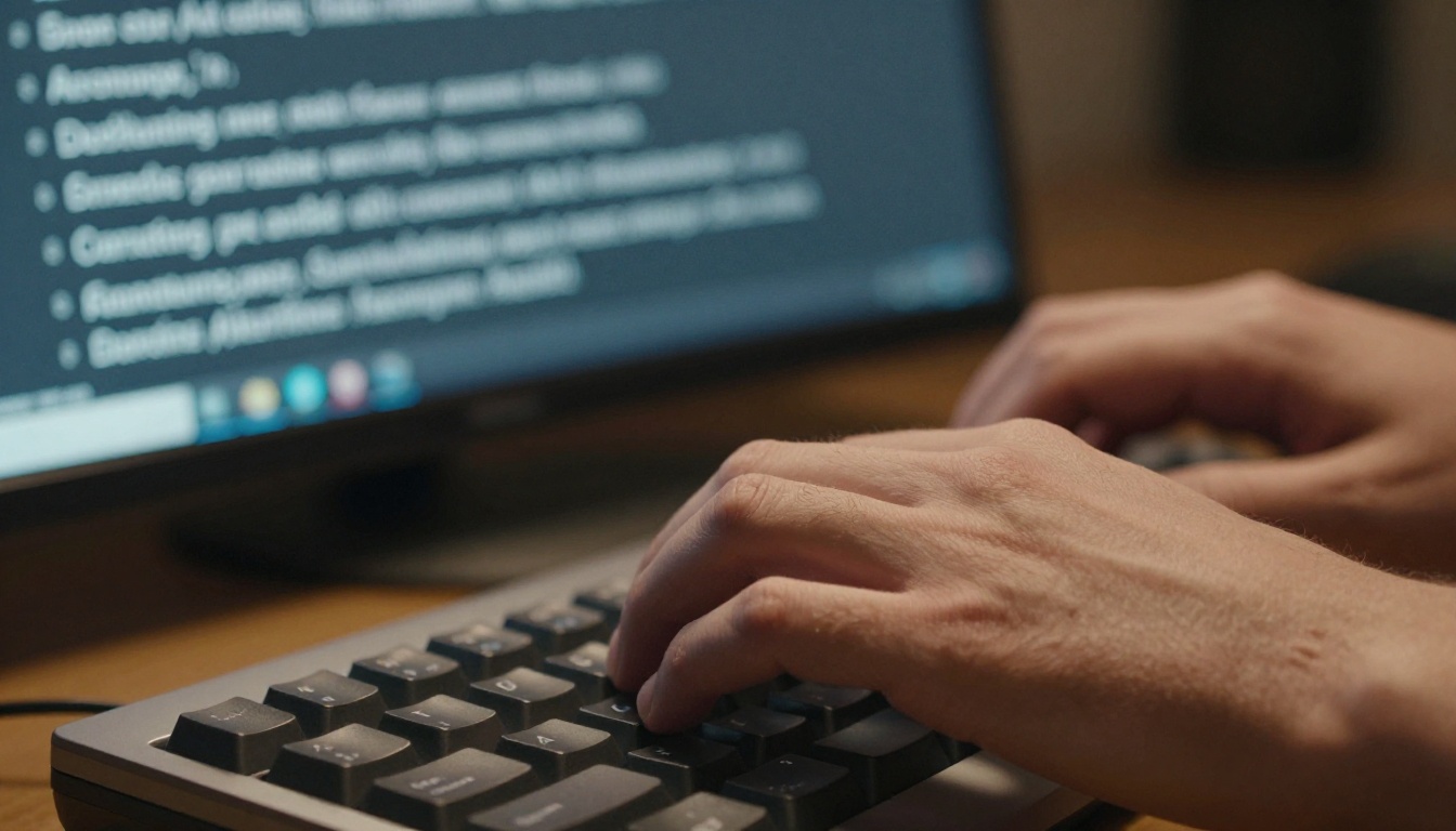AI chat session on a laptop at a home desk