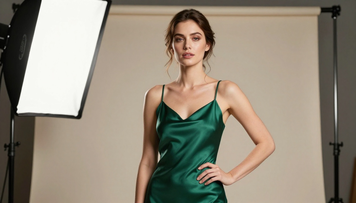 Woman in elegant studio lighting representing AI-generated photorealistic portraits Woman in elegant studio lighting representing AI-generated photorealistic portraits