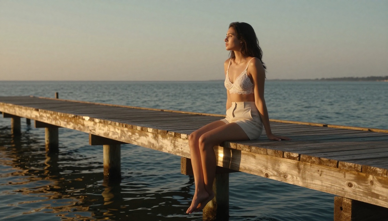 Golden hour beach photography representing the aesthetic quality achievable with AI Golden hour beach photography representing the aesthetic quality achievable with AI