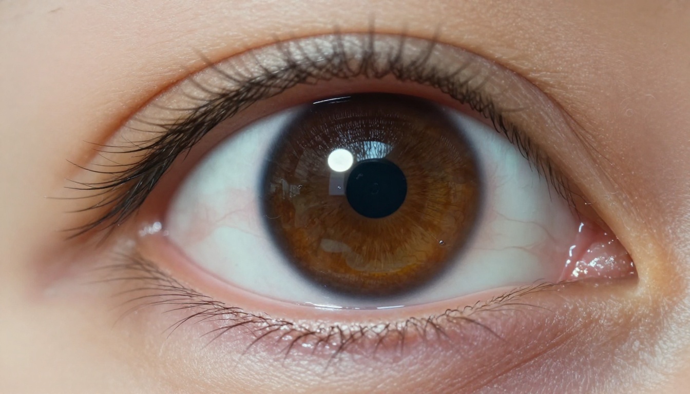 Close-up macro photograph of a filmmaker's eye reflected in a cinema viewfinder lens Close-up macro photograph of a filmmaker's eye reflected in a cinema viewfinder lens