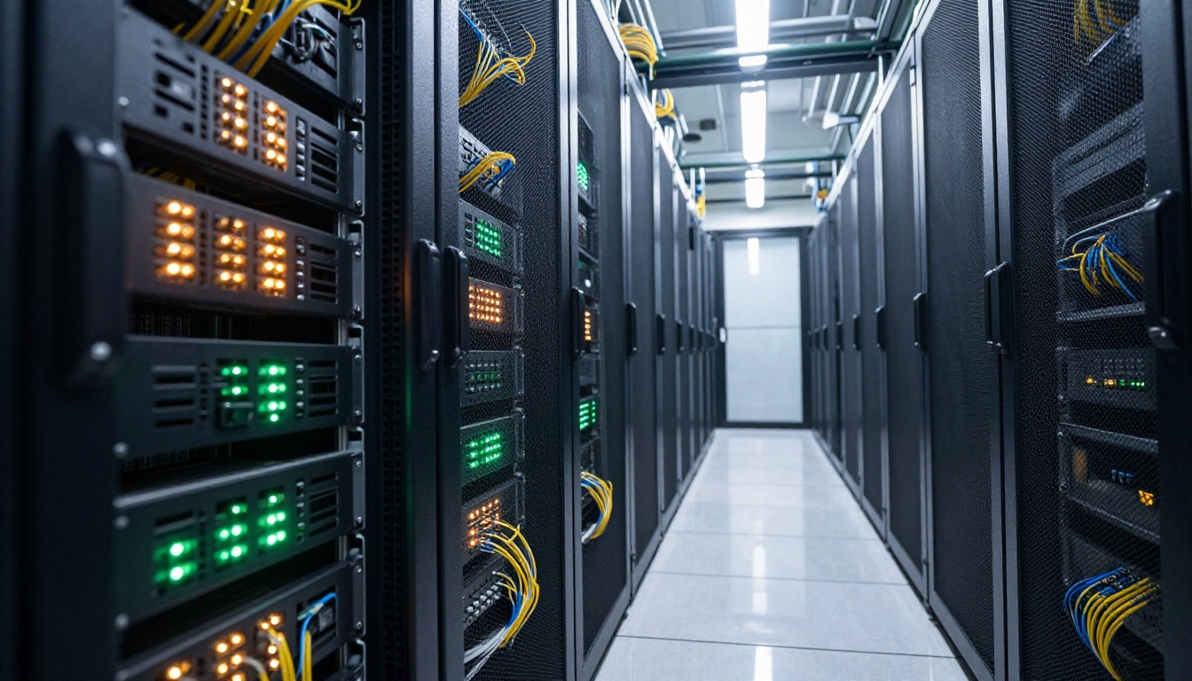 Server rack infrastructure corridor in a data center
