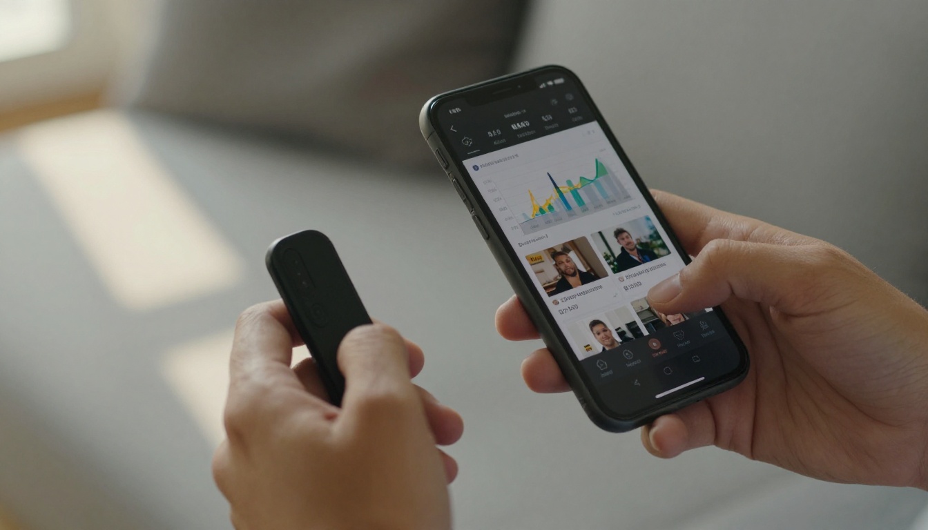 Analytics and video performance dashboard on smartphone