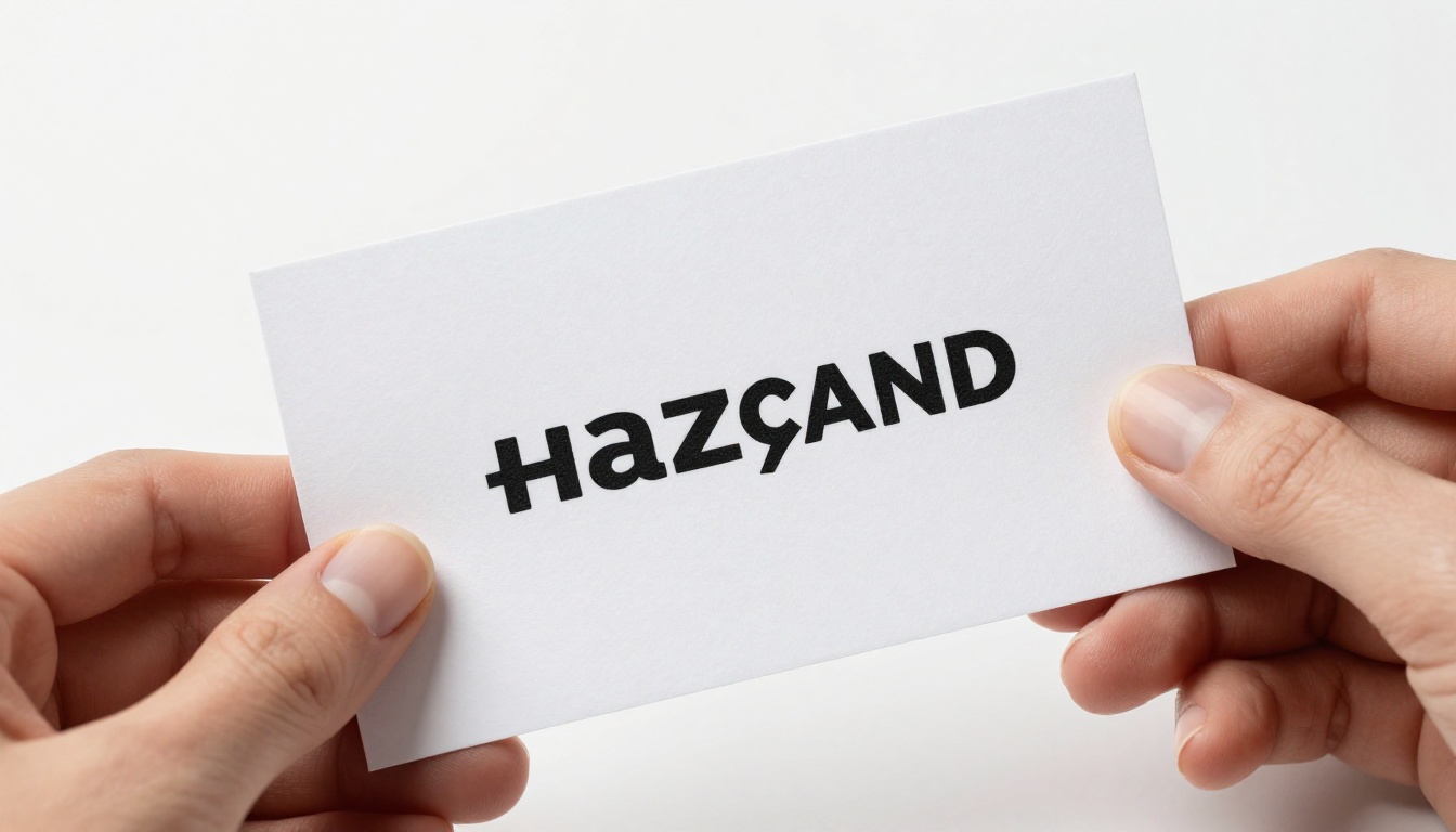Hands holding brand identity sheet with logo variations