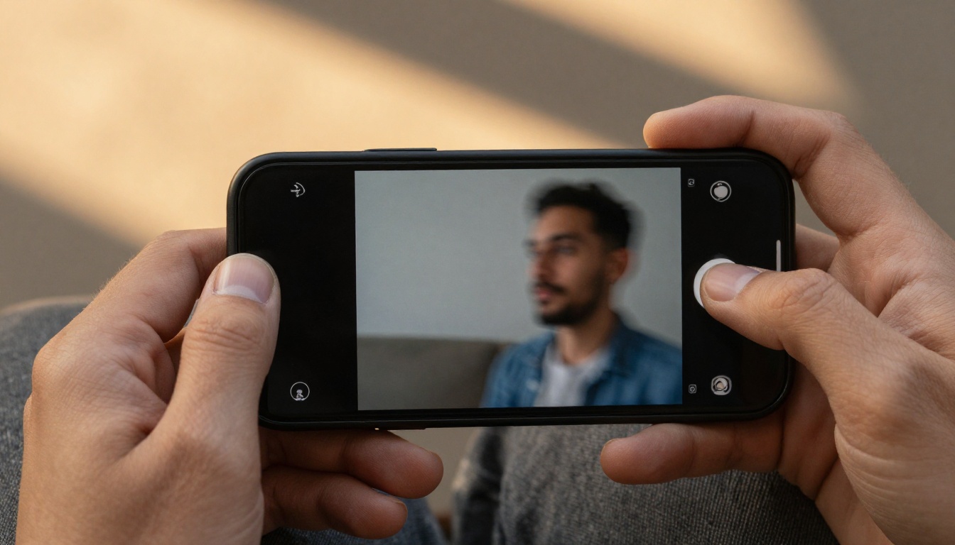 Side-by-side phone comparison of static photo vs animated video frame