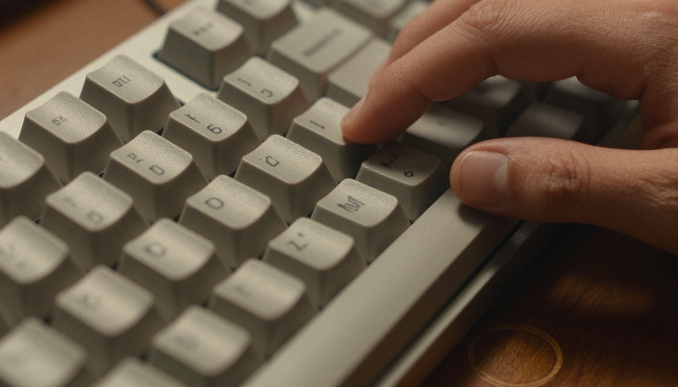 Close-up of hands typing on a mechanical keyboard