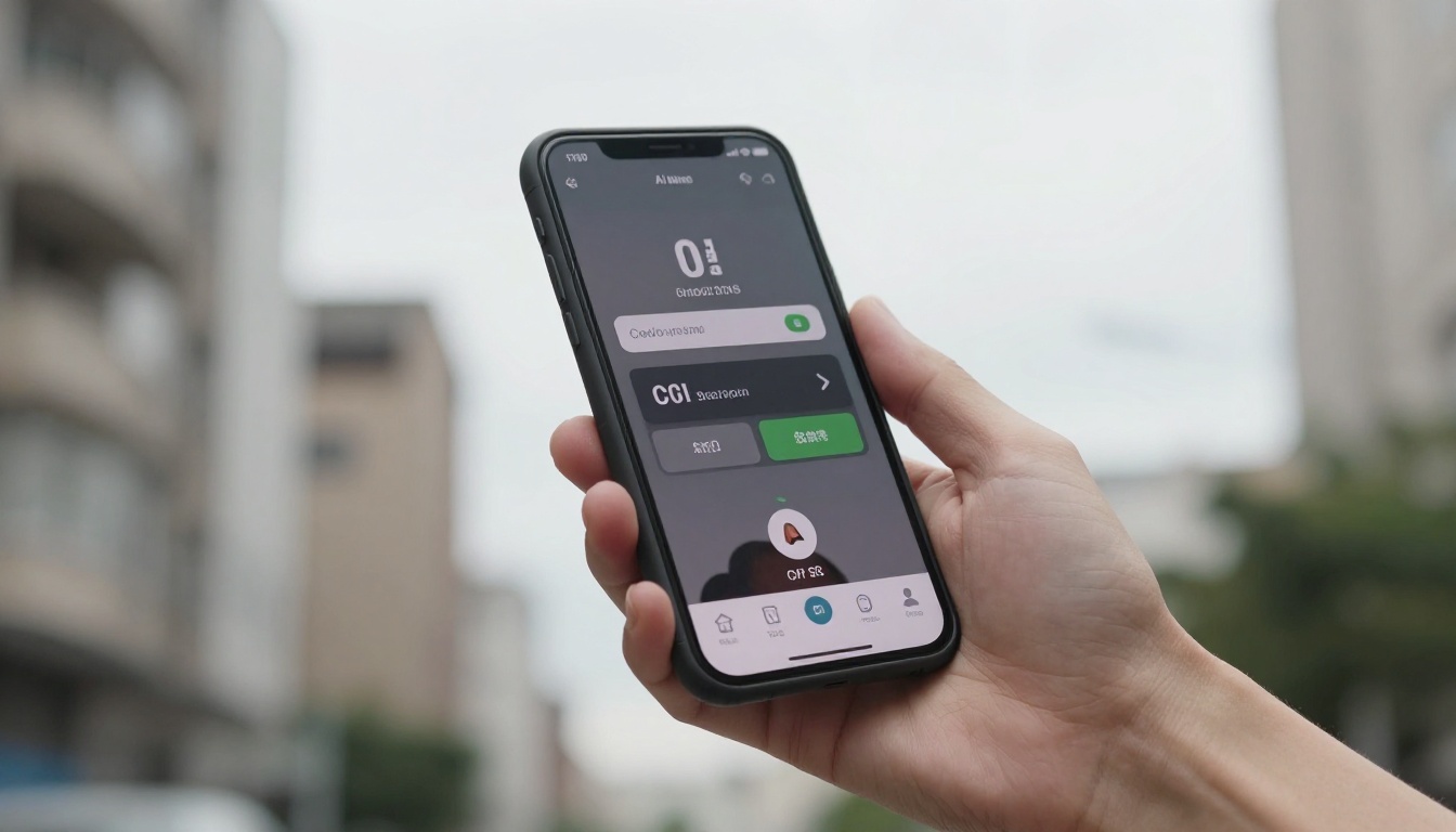 Smartphone displaying AI video credit balance and subscription screen