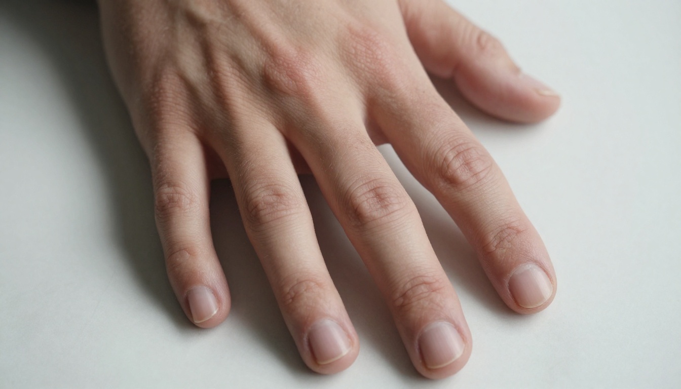 Extreme close-up of human hands showing natural skin texture, fingerprint ridges and realistic anatomical detail Extreme close-up of human hands showing natural skin texture, fingerprint ridges and realistic anatomical detail