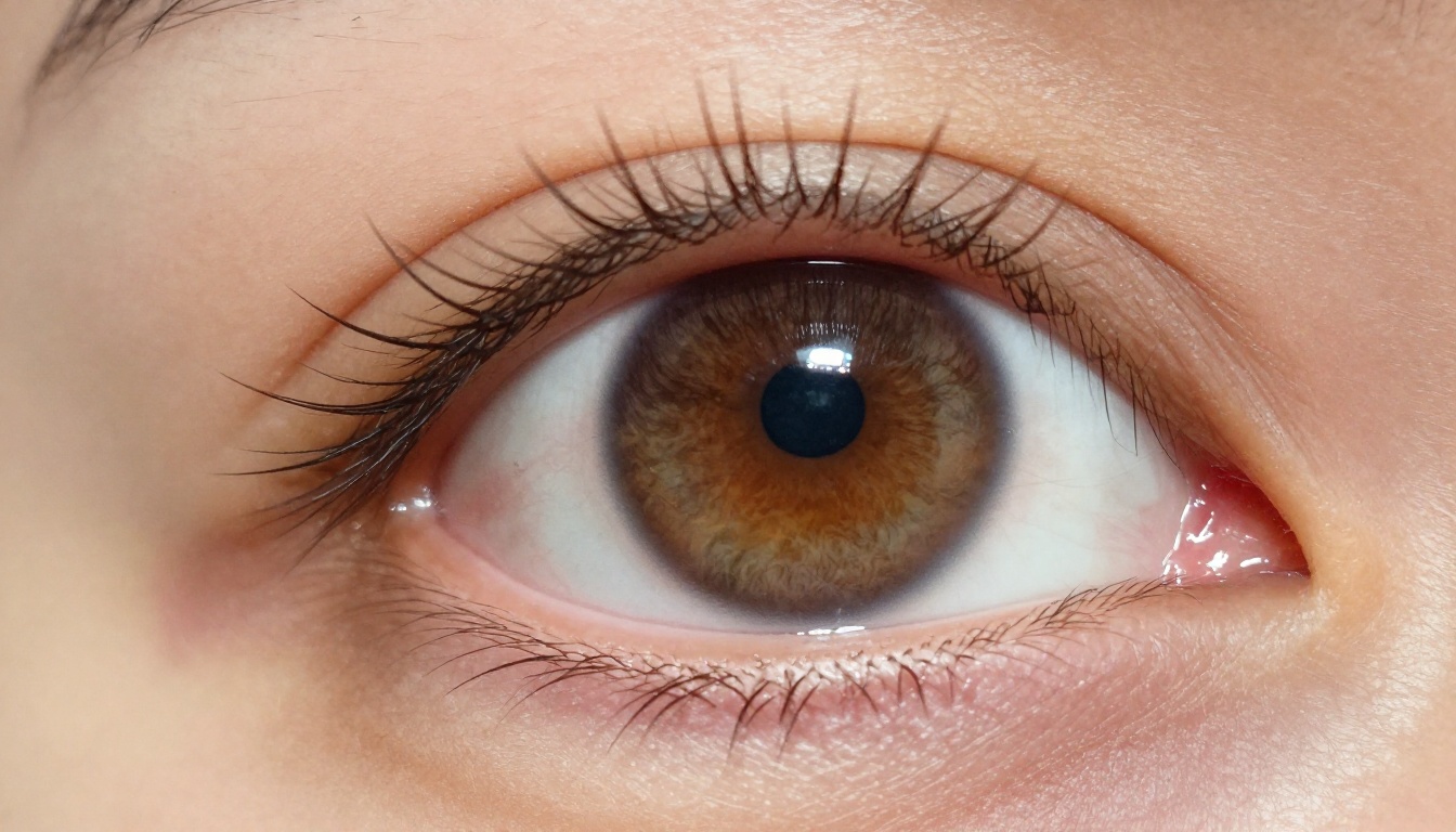 Close-up of human eyes with natural catch light, detailed iris fiber texture and authentic surrounding skin Close-up of human eyes with natural catch light, detailed iris fiber texture and authentic surrounding skin