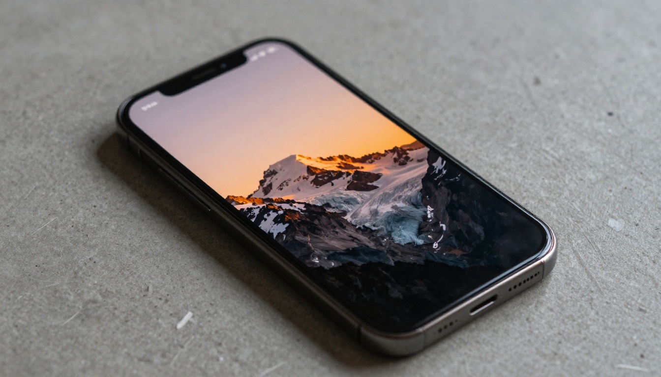 AI video generation on a smartphone screen with photorealistic mountain footage
