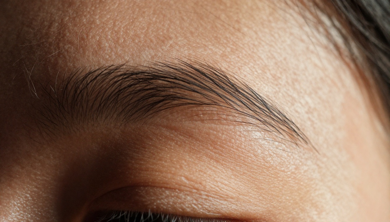 Extreme macro close-up of a printed portrait showing fine skin and hair detail at high resolution