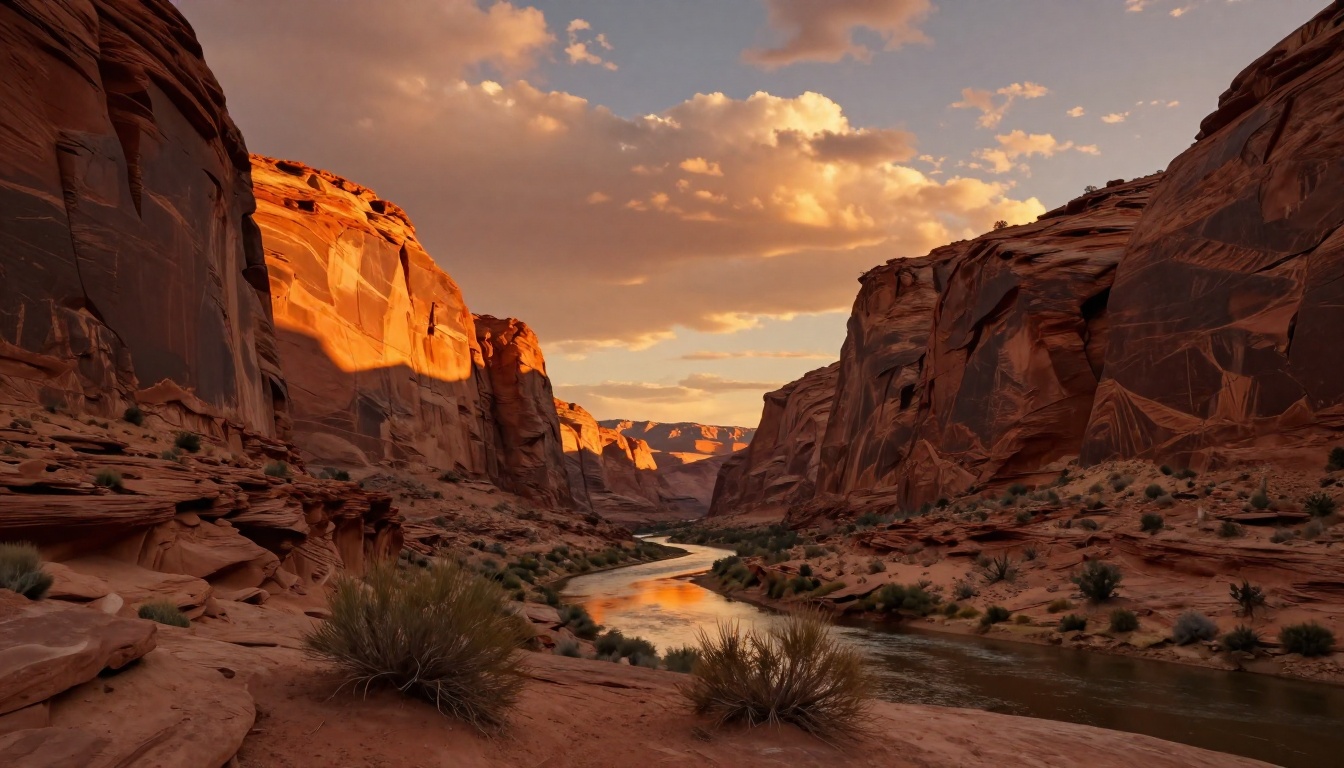 Cinematic desert canyon, the kind of scene AI video can generate