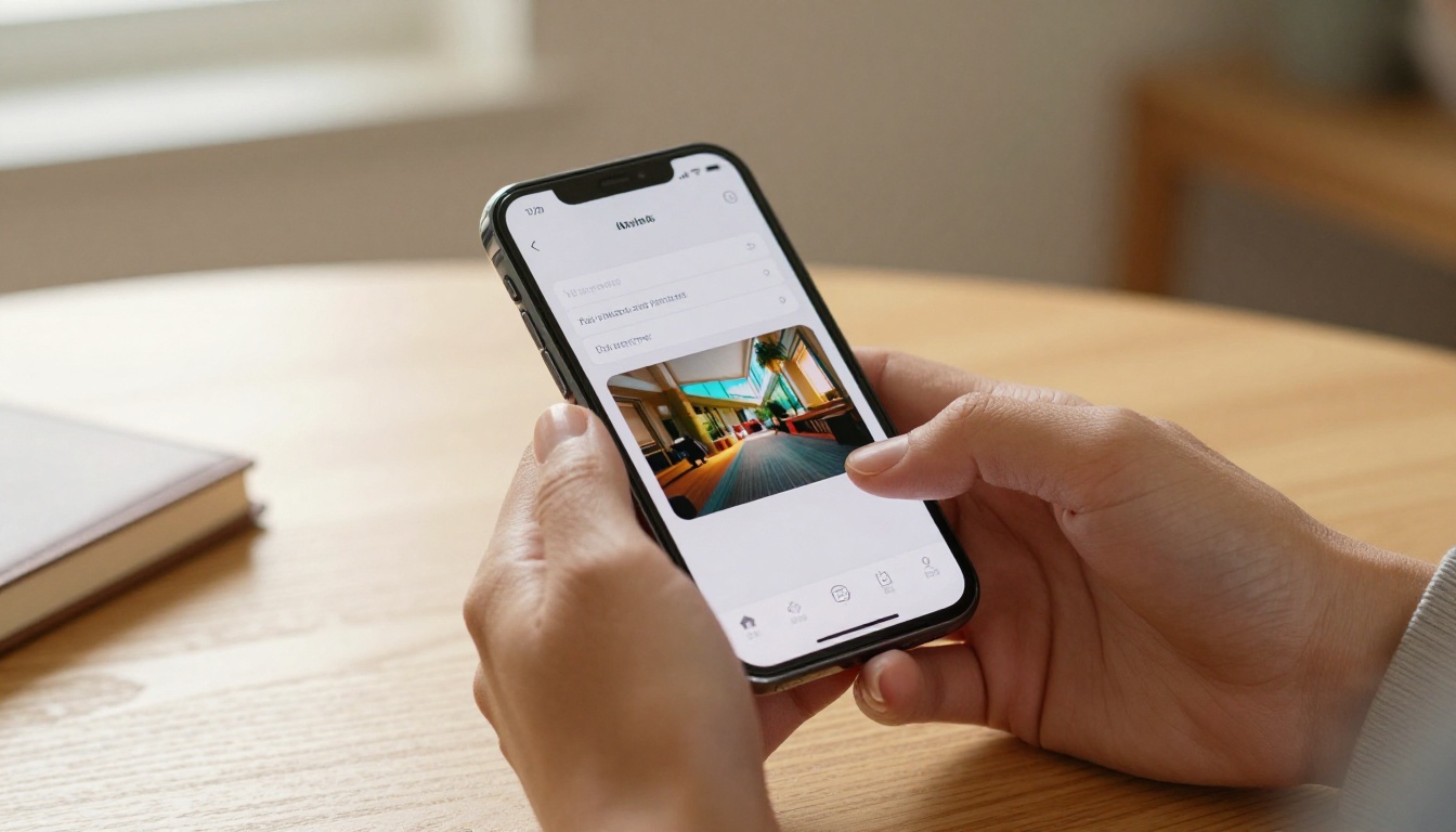 Smartphone interface for creating AI video with a text prompt