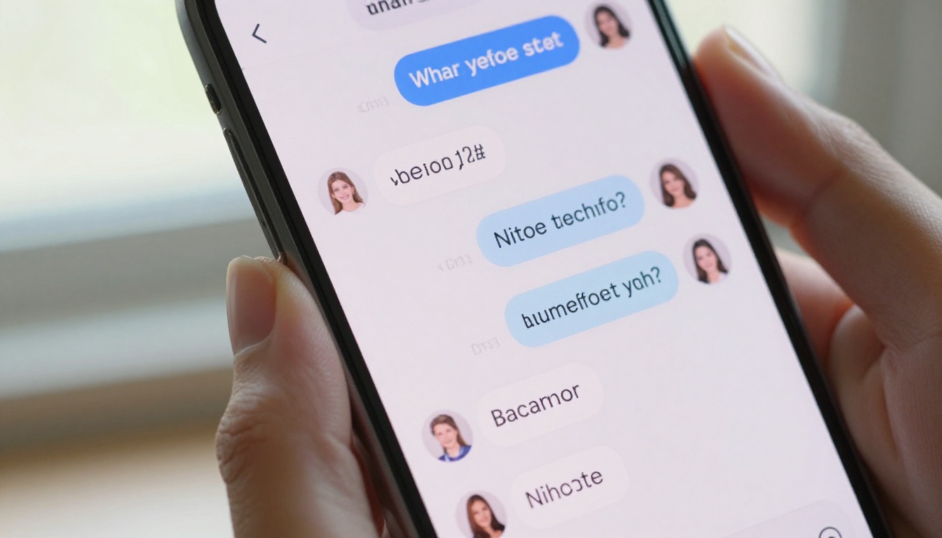 Close-up of smartphone showing AI chat interface Close-up of smartphone showing AI chat interface