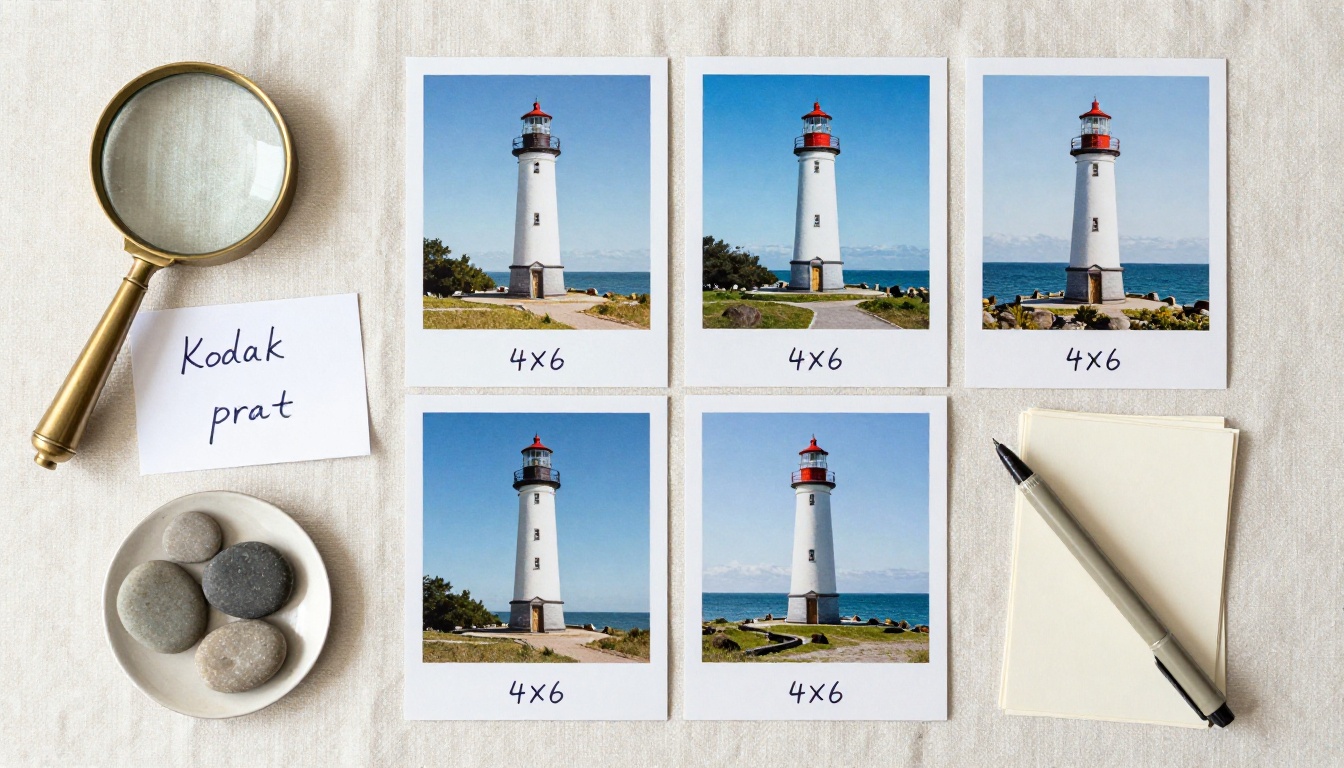 Comparison test of four lighthouse prints from soft to sharp