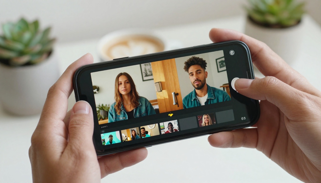 AI-generated Reel editing workflow on smartphone