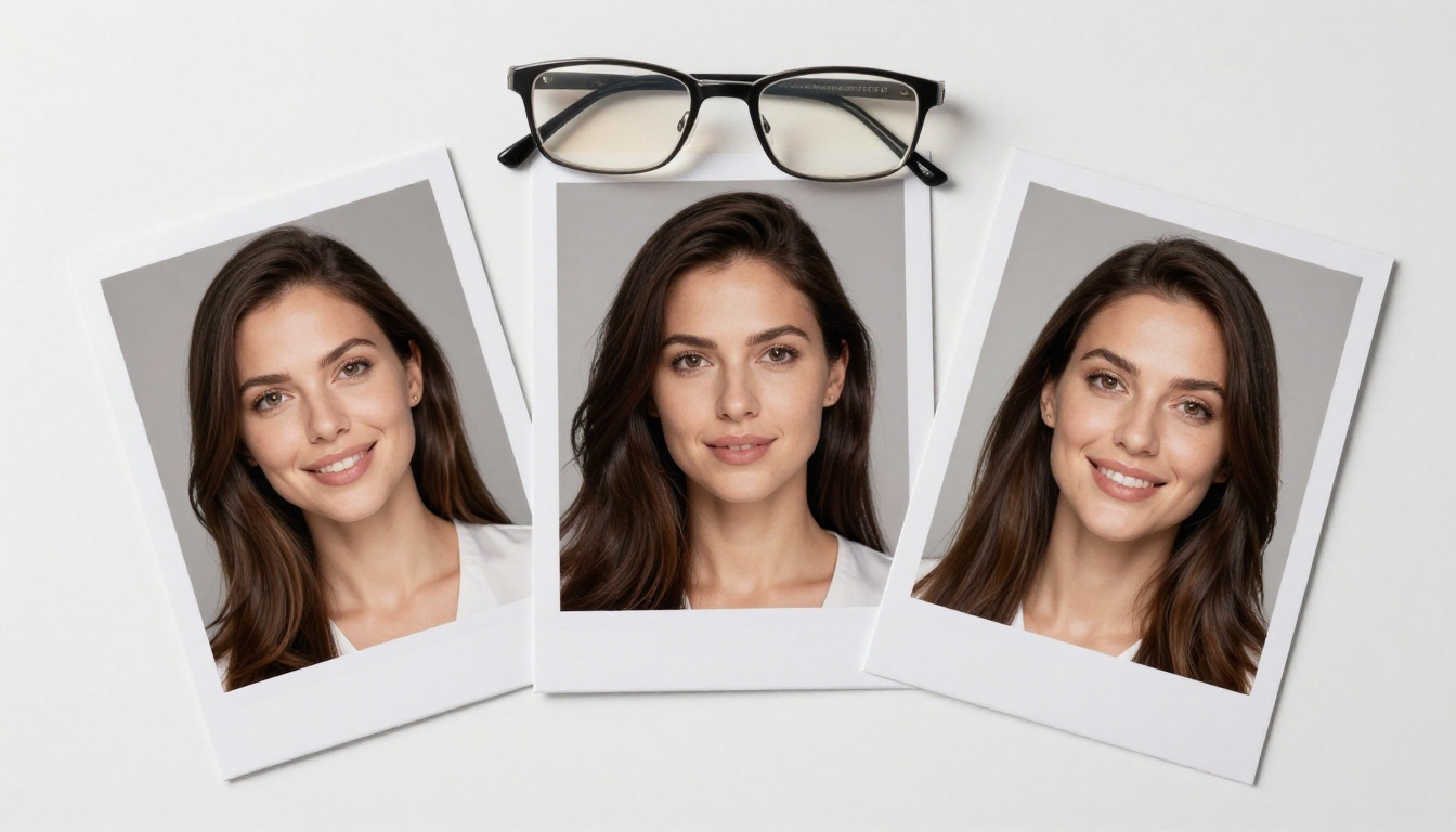 Collection of printed professional AI studio portrait photographs Collection of printed professional AI studio portrait photographs