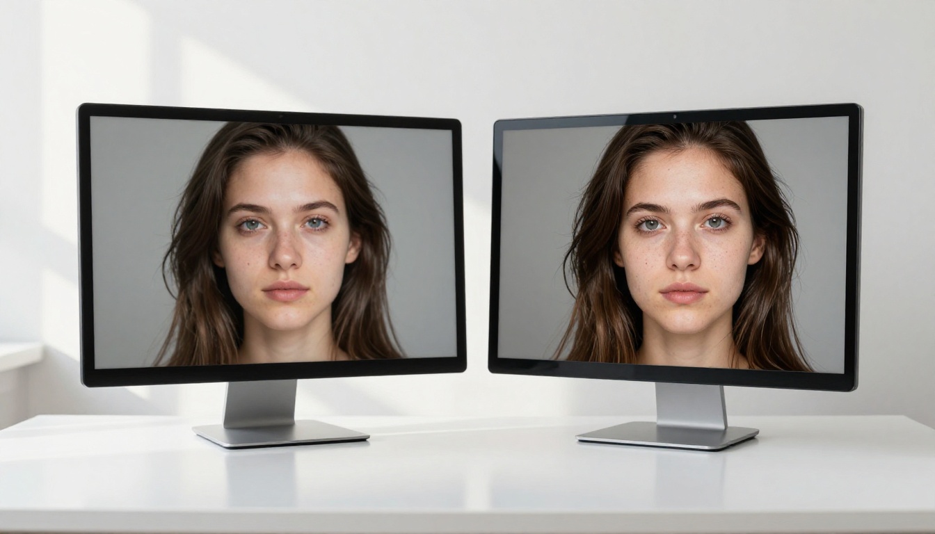Before and after upscaling comparison