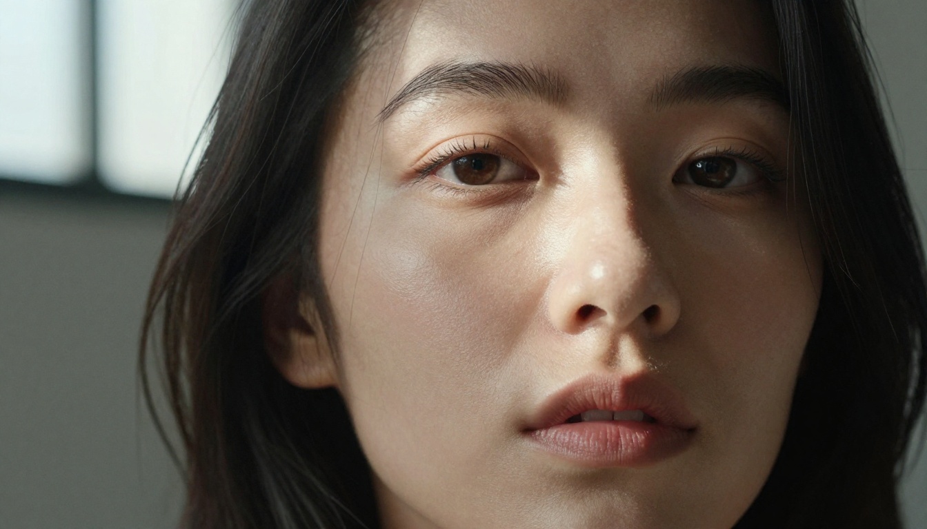 Close-up portrait intense gaze Close-up portrait intense gaze