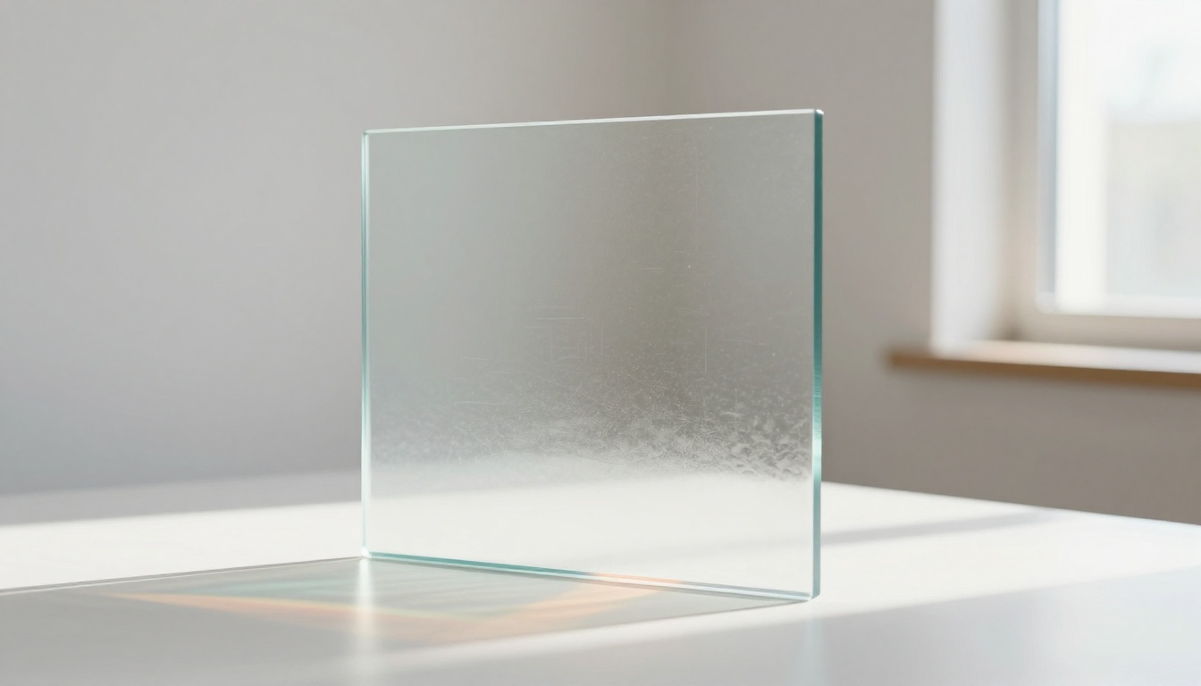Frosted glass panel representing AI content filtering