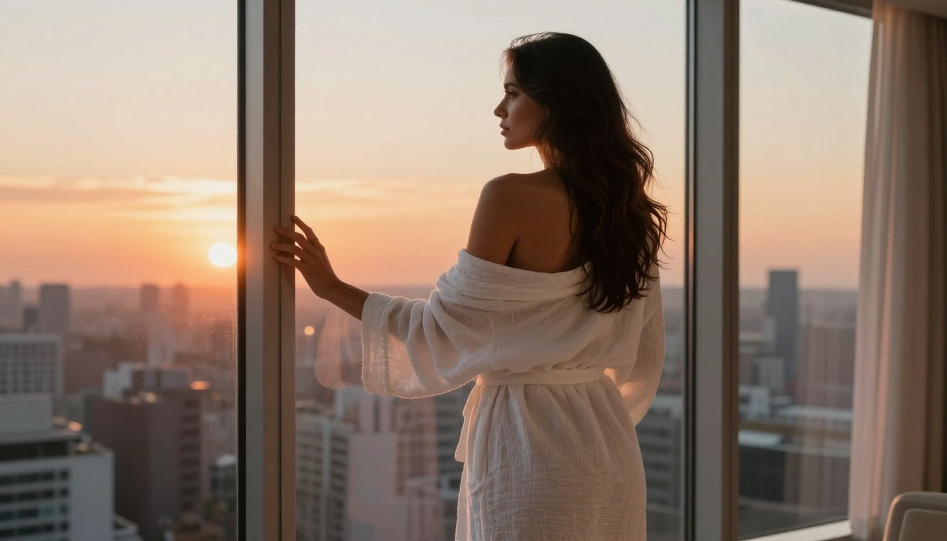 Penthouse sunset view
