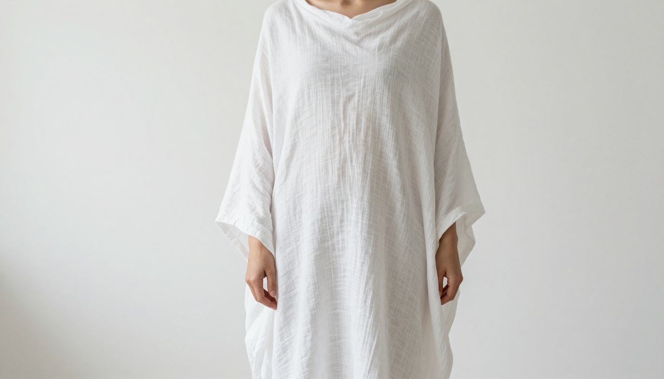 Woman in white linen artistic figure study, natural north-facing studio light, classical photography