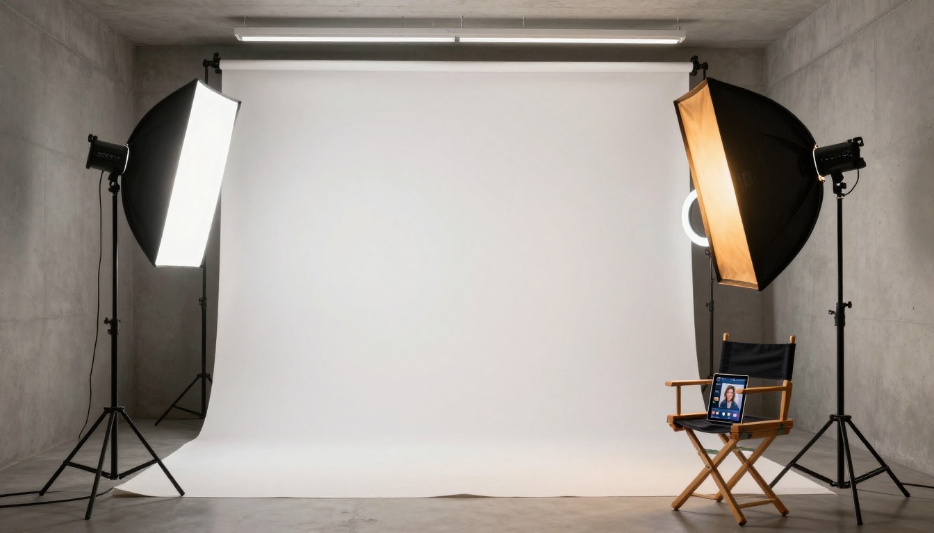 Professional photography studio setup