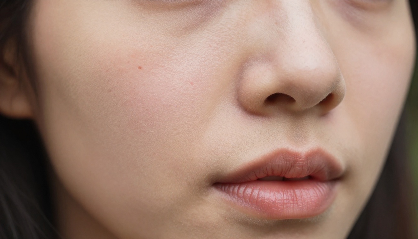 Extreme close-up skin texture, natural pores and authentic detail