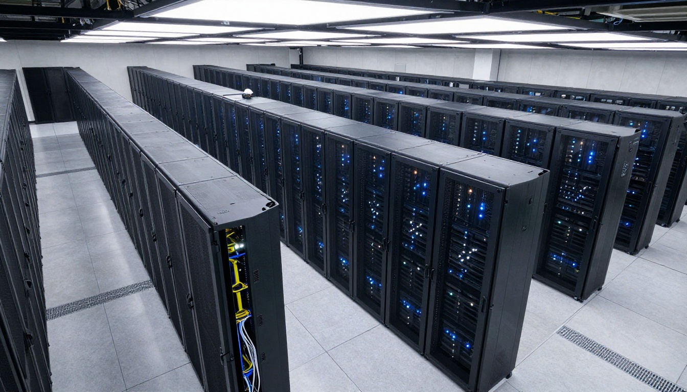 Aerial view of the data center infrastructure powering modern AI inference