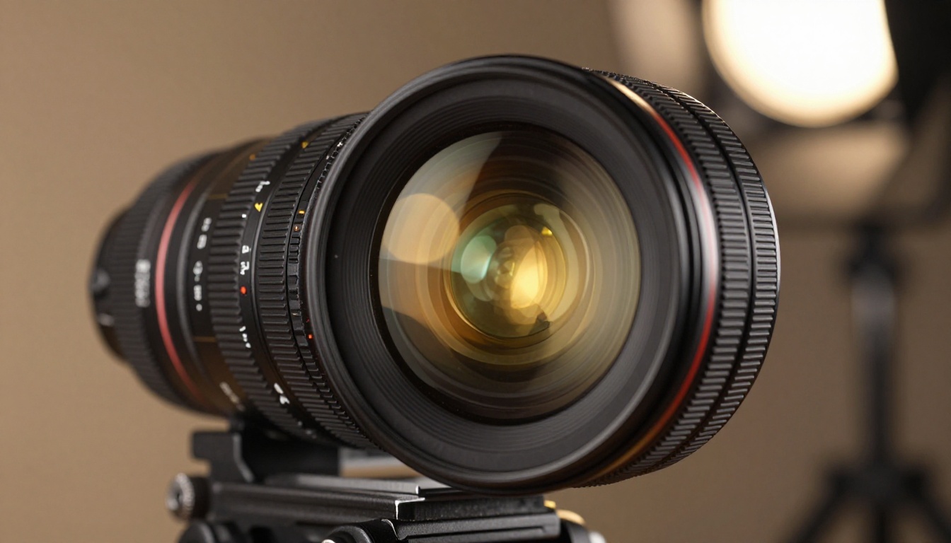 Cinema camera lens with AI scene reflection