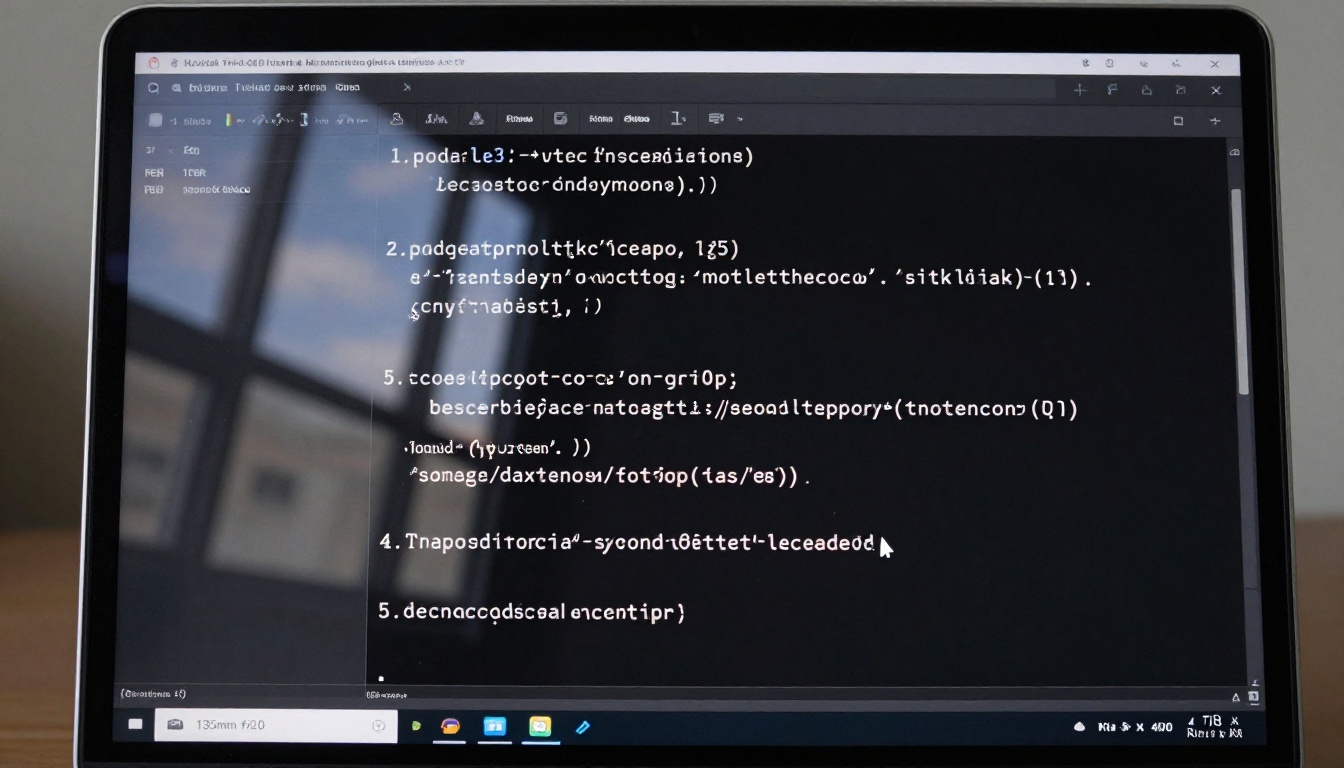 Close-up of laptop screen showing AI coding assistant terminal response