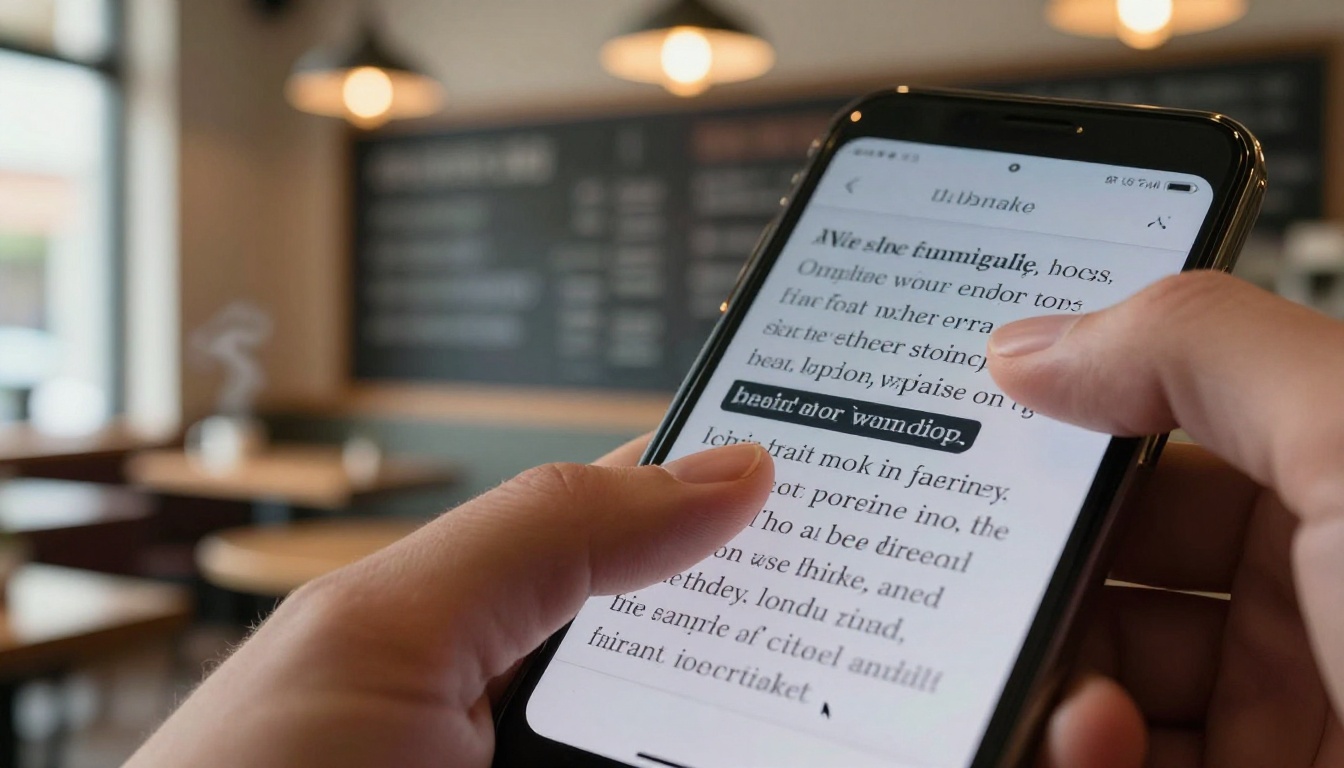 Close-up of AI-generated text on a smartphone screen