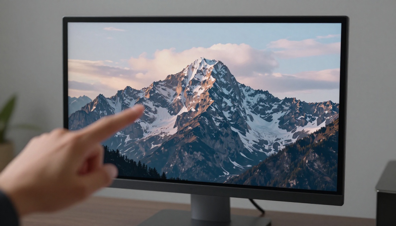 High-resolution AI-generated image visible on a monitor screen with crisp detail High-resolution AI-generated image visible on a monitor screen with crisp detail
