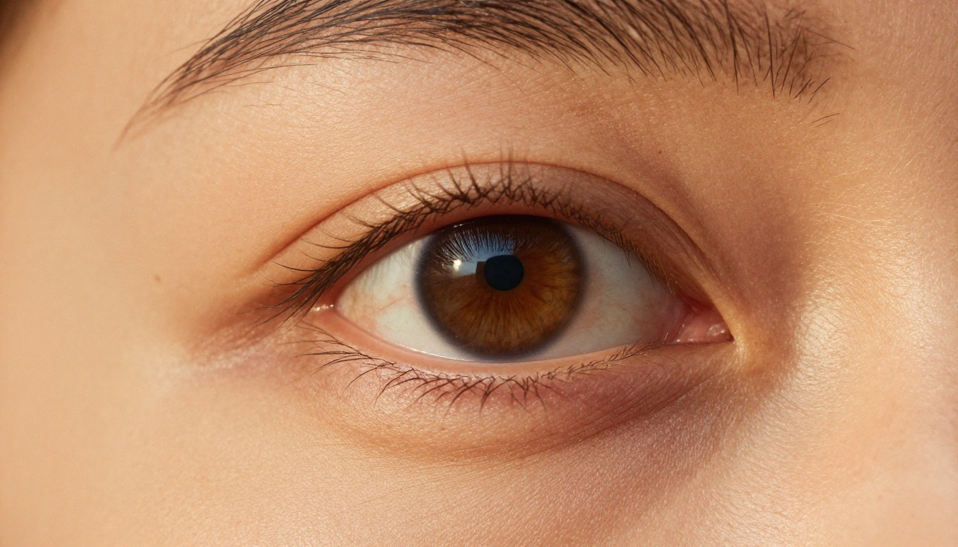 Extreme close-up portrait of a woman's eye showing extraordinary skin texture, individual pores, eyelash roots, and iris pigmentation in photorealistic detail Extreme close-up portrait of a woman's eye showing extraordinary skin texture, individual pores, eyelash roots, and iris pigmentation in photorealistic detail