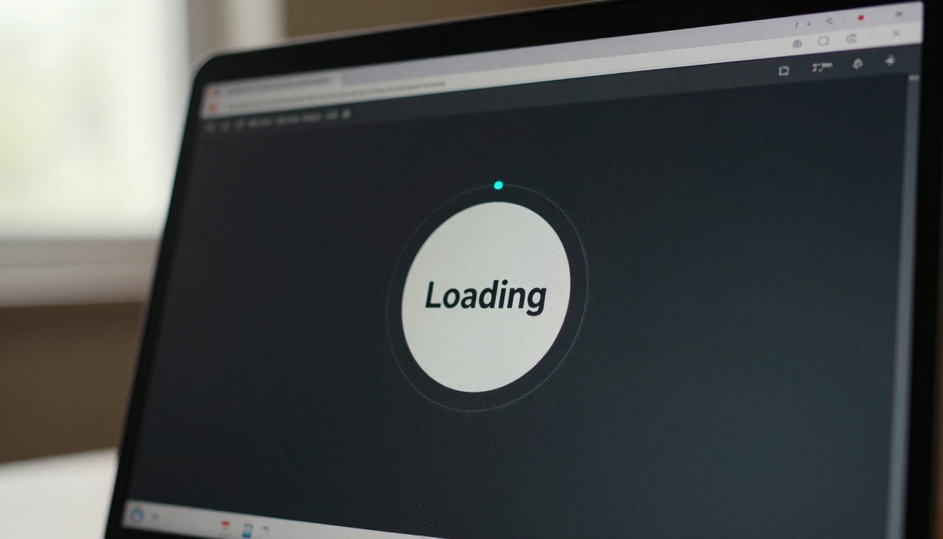 Digital flipbook loading error on a browser screen showing a spinning buffering circle Digital flipbook loading error on a browser screen showing a spinning buffering circle
