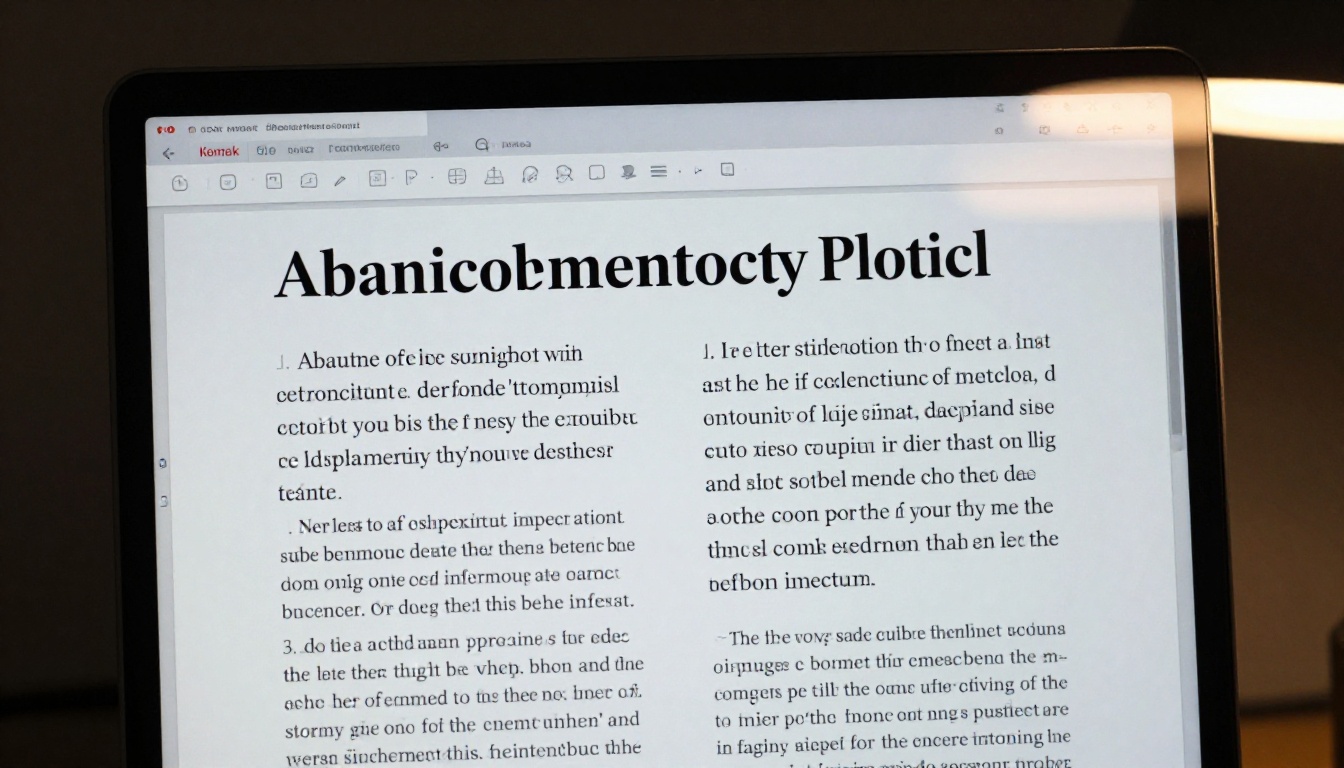 A PDF document on a monitor showing font substitution where custom fonts have been replaced by generic system fonts A PDF document on a monitor showing font substitution where custom fonts have been replaced by generic system fonts